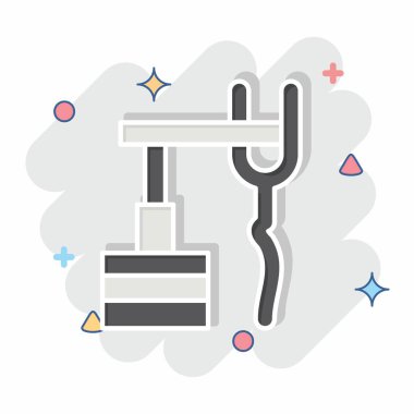 Simge Newton Beşiği. Tarih öncesi sembolle ilgili. Çizgi roman. dizayn edilebilir