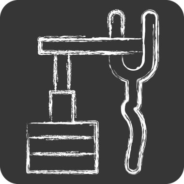 Simge Newton Beşiği. Tarih öncesi sembolle ilgili. Tebeşir stili. dizayn edilebilir