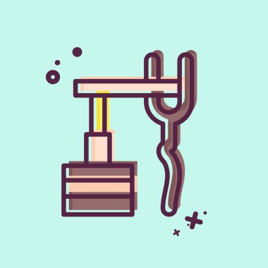 Simge Newton Beşiği. Tarih öncesi sembolle ilgili. MBE tarzı. dizayn edilebilir