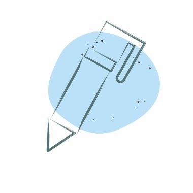 Simge Kalemi. İşletme sembolüyle ilgili. Renkli Leke Biçimi. dizayn edilebilir