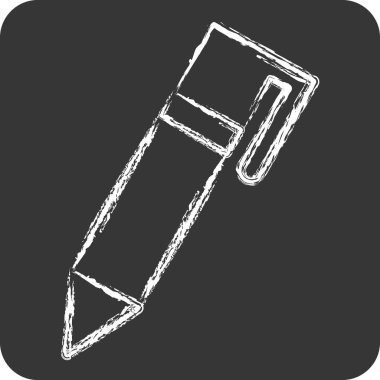 Simge Kalemi. İşletme sembolüyle ilgili. Tebeşir stili. dizayn edilebilir