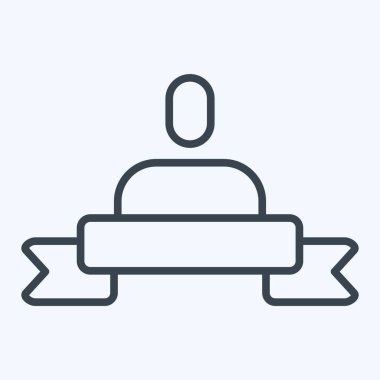 Simgesel Kişisel Marka. Medya sembolüyle ilgili. Sıra tarzı. dizayn edilebilir