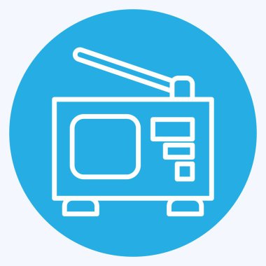 Simge Radyosu. Enstrümanlar sembolüyle ilgili. Mavi gözlü. dizayn edilebilir