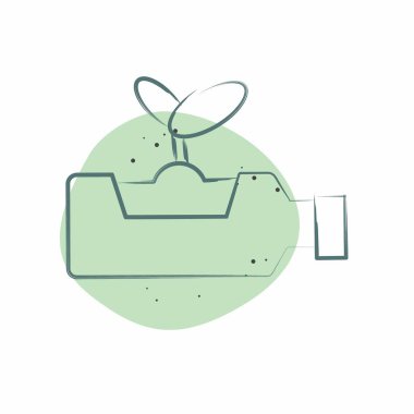 Simge Geri Dönüşümlü Şişe. Geri dönüşüm sembolüyle ilgili. Renkli Leke Biçimi. dizayn edilebilir