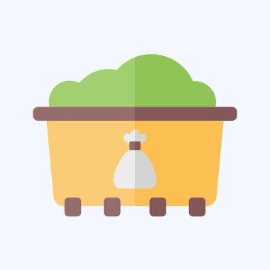 Simge Ayırma Koleksiyonu. Geri dönüşüm sembolüyle ilgili. Düz stil. dizayn edilebilir