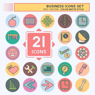 Simge kümesi işi. Eğitim sembolüyle ilgili. renk arkadaşı stili. dizayn edilebilir