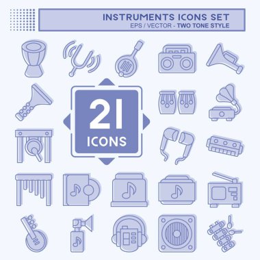 Simge Ayarlama Aletleri. Mucik sembolüyle ilgili. İki ton stili. dizayn edilebilir