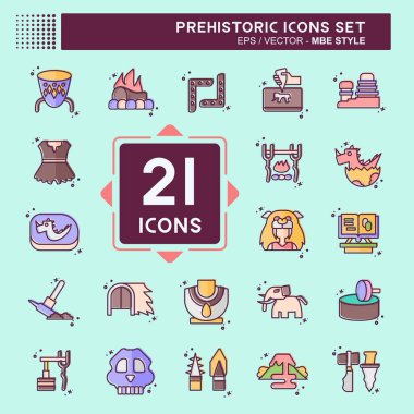 Tarih Öncesi Simge Ayarları. Eğitim sembolüyle ilgili. MBE tarzı. dizayn edilebilir