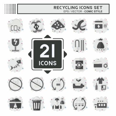 Simge Geri Dönüşümü Ayarla. Eğitim sembolüyle ilgili. Çizgi roman. dizayn edilebilir