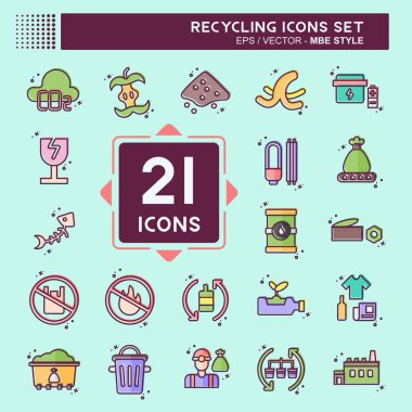 Simge Geri Dönüşümü Ayarla. Eğitim sembolüyle ilgili. MBE tarzı. dizayn edilebilir