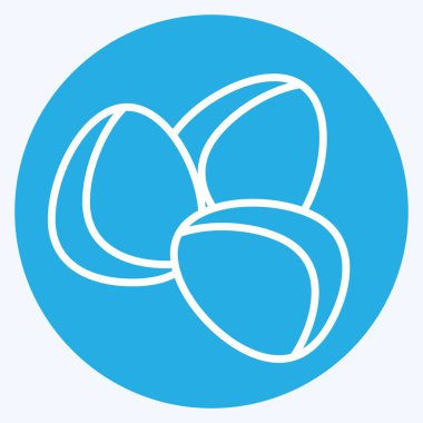 İkon Shea. Doğal Organik Kozmetik Sembolü ile ilgili. Mavi gözlü. dizayn edilebilir