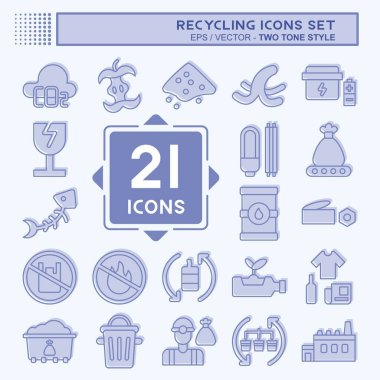 Simge Geri Dönüşümü Ayarla. Eğitim sembolüyle ilgili. İki ton stili. dizayn edilebilir