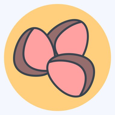 İkon Shea. Doğal Organik Kozmetik Sembolü ile ilgili. renk arkadaşı stili. dizayn edilebilir