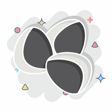 İkon Shea. Doğal Organik Kozmetik Sembolü ile ilgili. Çizgi roman. dizayn edilebilir