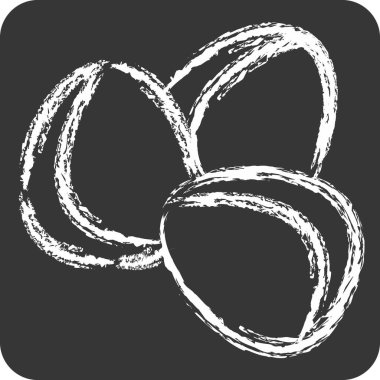 İkon Shea. Doğal Organik Kozmetik Sembolü ile ilgili. Tebeşir stili. dizayn edilebilir