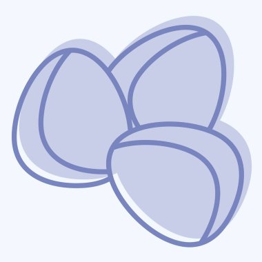 İkon Shea. Doğal Organik Kozmetik Sembolü ile ilgili. İki ton stili. dizayn edilebilir