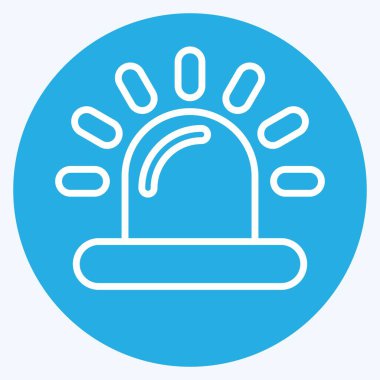 Icon Siren. Polis sembolüyle ilgili. Mavi gözlü. dizayn edilebilir