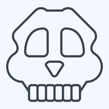 İkon Kafatası. Tarih öncesi sembolle ilgili. Sıra tarzı. dizayn edilebilir