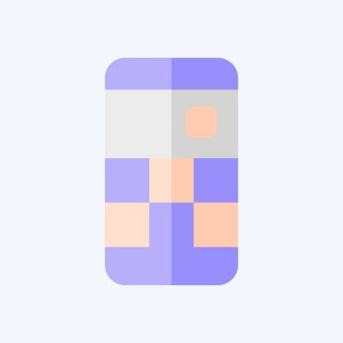 Simge Sosyal Ağı. Medya sembolüyle ilgili. Düz stil. dizayn edilebilir