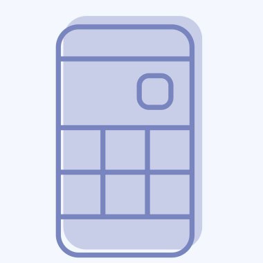 Simge Sosyal Ağı. Medya sembolüyle ilgili. İki ton stili. dizayn edilebilir