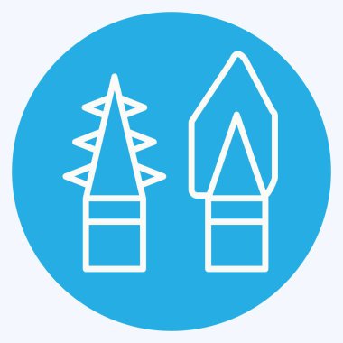 Simge Mızrağı. Tarih öncesi sembolle ilgili. Mavi gözlü. dizayn edilebilir