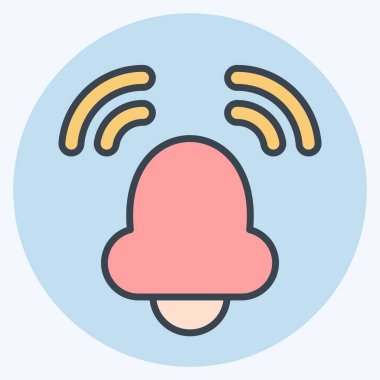 Simge Üyeliği. Medya sembolüyle ilgili. renk arkadaşı stili. dizayn edilebilir