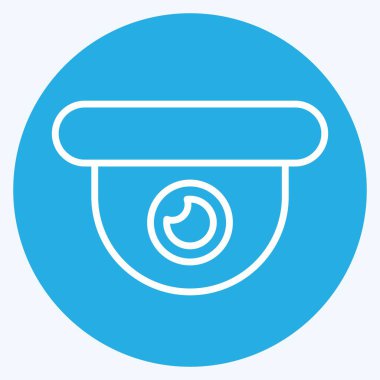 Simge Gözetleme. Polis sembolüyle ilgili. Mavi gözlü. dizayn edilebilir