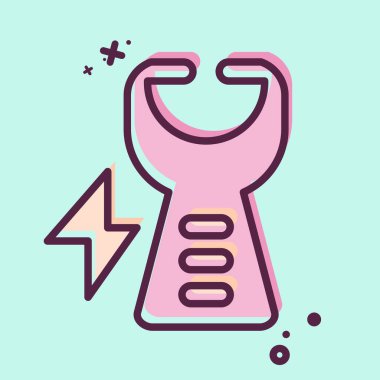 Simgesel şok tabancası. Polis sembolüyle ilgili. MBE tarzı. dizayn edilebilir