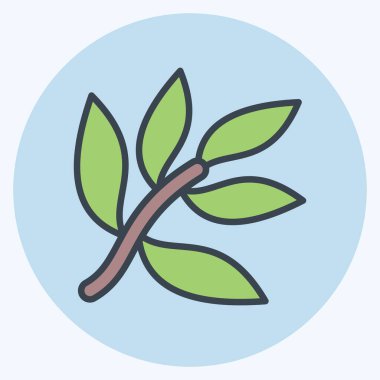 Simge Çay Ağacı. Doğal Organik Kozmetik Sembolü ile ilgili. renk arkadaşı stili. dizayn edilebilir