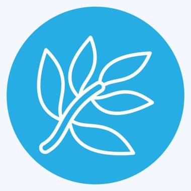 Simge Çay Ağacı. Doğal Organik Kozmetik Sembolü ile ilgili. Mavi gözlü. dizayn edilebilir