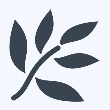 Simge Çay Ağacı. Doğal Organik Kozmetik Sembolü ile ilgili. Kabartma tarzı. dizayn edilebilir