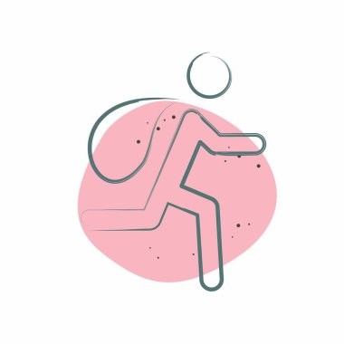 Simge Hırsızı. Polis sembolüyle ilgili. Renkli Leke Biçimi. dizayn edilebilir