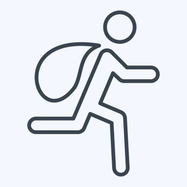 Simge Hırsızı. Polis sembolüyle ilgili. Sıra tarzı. dizayn edilebilir