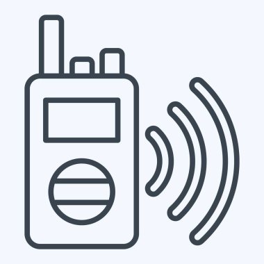 Simge Telsizi. Polis sembolüyle ilgili. Sıra tarzı. dizayn edilebilir