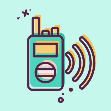 Simge Telsizi. Polis sembolüyle ilgili. MBE tarzı. dizayn edilebilir