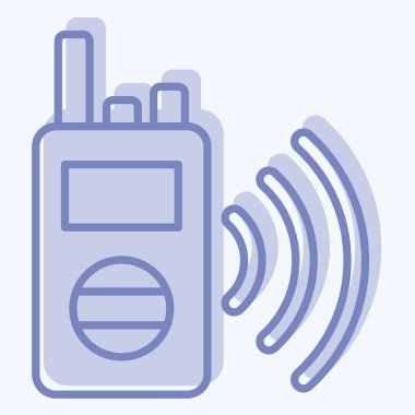 Simge Telsizi. Polis sembolüyle ilgili. İki ton stili. dizayn edilebilir