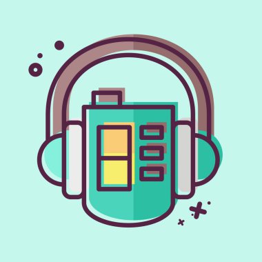 Simge Walkman. Enstrümanlar sembolüyle ilgili. MBE tarzı. dizayn edilebilir