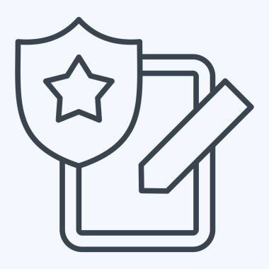 Simge Warrant. Polis sembolüyle ilgili. Sıra tarzı. dizayn edilebilir