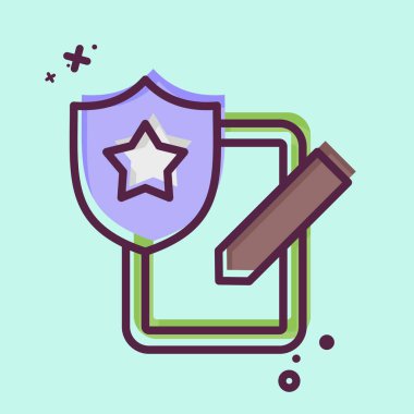 Simge Warrant. Polis sembolüyle ilgili. MBE tarzı. dizayn edilebilir