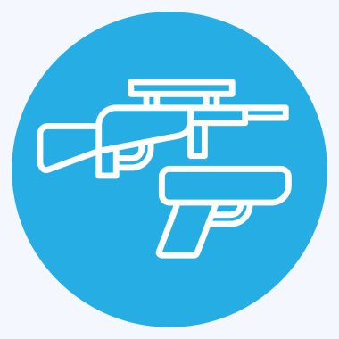 Simge Silahı. Polis sembolüyle ilgili. Mavi gözlü. dizayn edilebilir