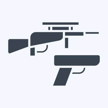 Simge Silahı. Polis sembolüyle ilgili. Kabartma tarzı. dizayn edilebilir