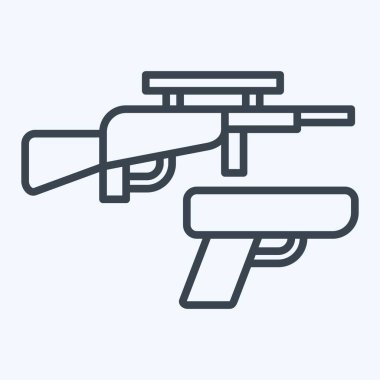 Simge Silahı. Polis sembolüyle ilgili. Sıra tarzı. dizayn edilebilir