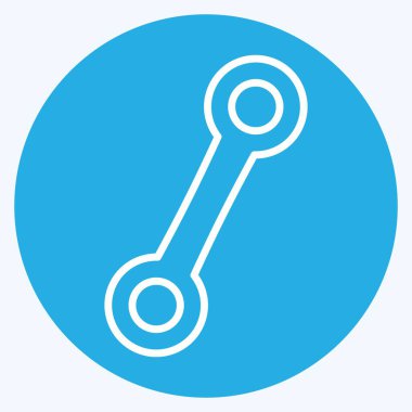 Simge anahtarı. İşletme sembolüyle ilgili. Mavi gözlü. dizayn edilebilir