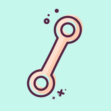 Simge anahtarı. İşletme sembolüyle ilgili. MBE tarzı. dizayn edilebilir