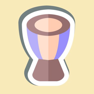 Etiket Afrika Davulu. Enstrümanlar sembolüyle ilgili. dizayn edilebilir