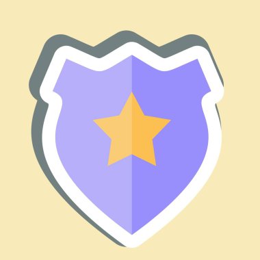 Etiket Rozeti. Polis sembolüyle ilgili. dizayn edilebilir