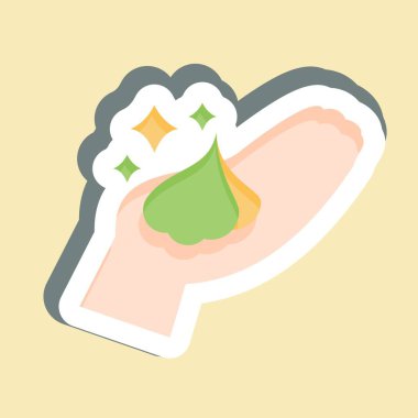 Çıkartma Kolajen Köpüğü. Doğal Organik Kozmetik Sembolü ile ilgili. dizayn edilebilir