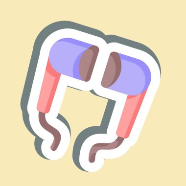 Etiketsiz çıkartma. Enstrümanlar sembolüyle ilgili. dizayn edilebilir