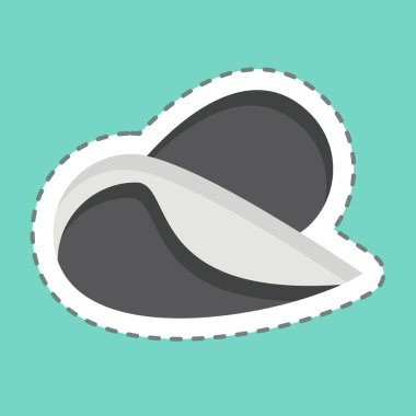 Çıkartma çizgisi Badem 'i kesti. Doğal Organik Kozmetik Sembolü ile ilgili. dizayn edilebilir