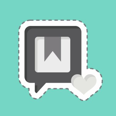 Çıkartma çizgisi Marka Nişanı 'nı kesti. Medya sembolüyle ilgili. dizayn edilebilir